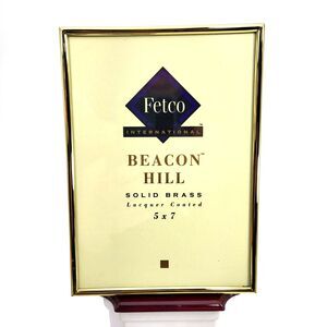 FETCO 5 X 7 Picture Frame Beacon Hill Solid Brass Lacquer Coated